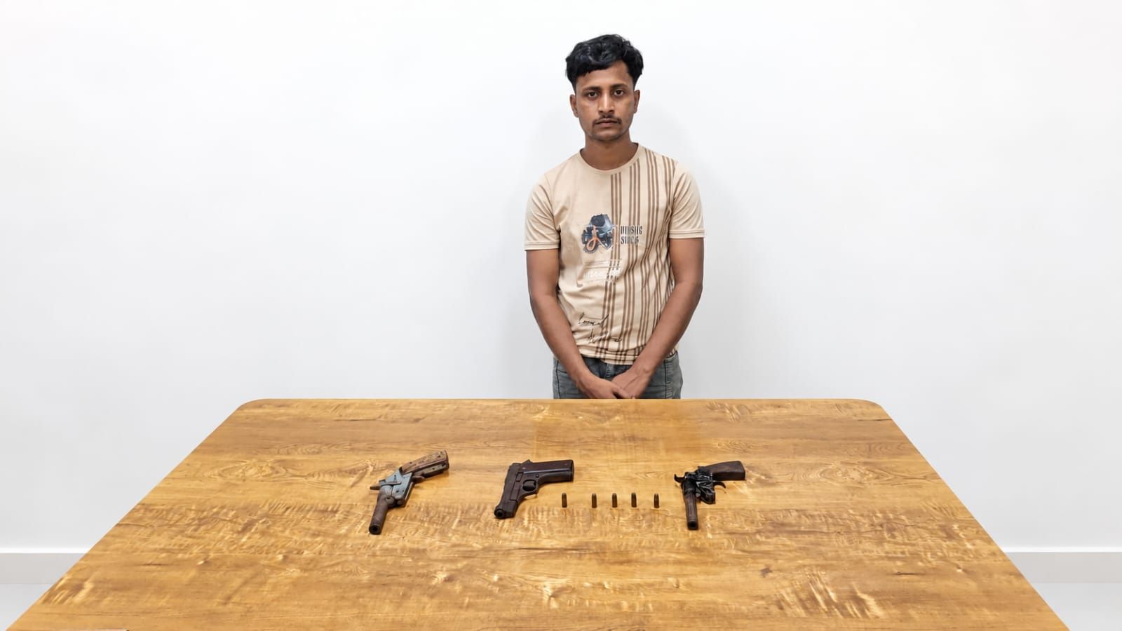Three Firearms and Seven Live Rounds Ammunitions recovere... - ছবি 3